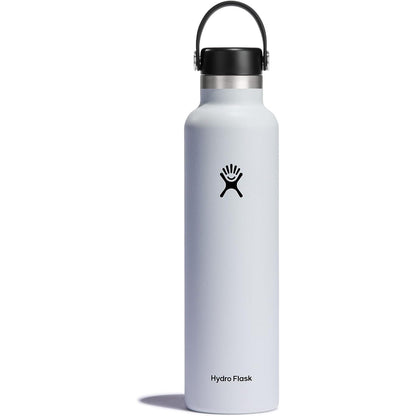 Hydro Flask Water Bottle - Insulated Stainless Steel - Non Spill, Leakproof in 24 Oz White