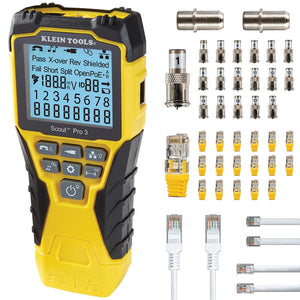 Buy now Klein Tools VDV501-852 Cable Tester with Remote, VDV Scout Pro 3 Test Kit Locates and Tests Voice, Data and Video Cables at indiglob india