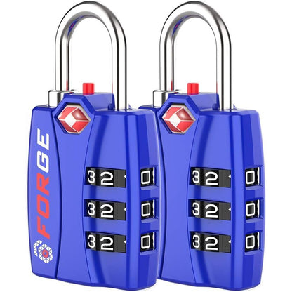 Forge TSA Approved Luggage Locks - Black 2 PK