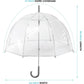totes Women's Clear Bubble Umbrella – Transparent Dome Coverage – Large Windproof and Rainproof Canopy – Ideal for Weddings, Proms or Everyday Protection, Clear