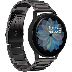 Bands Compatible with Samsung Galaxy Watch Watch 6 40mm 44mm/6 Classic 47mm 43mm/5 Pro 45mm/Watch Active2 40mm/44mm, Replacement Stainless Steel Bands Compatible for Galaxy Watch(Black)