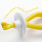 Frida Baby Training Toothbrush for Babies with Soft Silicone Bristles, Yellow