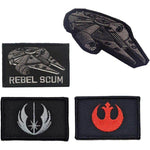 4 Pieces Embroidered Morale Hook and Loop Fastener Tactical Patches - My Store