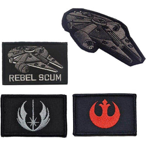 4 Pieces Embroidered Morale Hook and Loop Fastener Tactical Patches - My Store