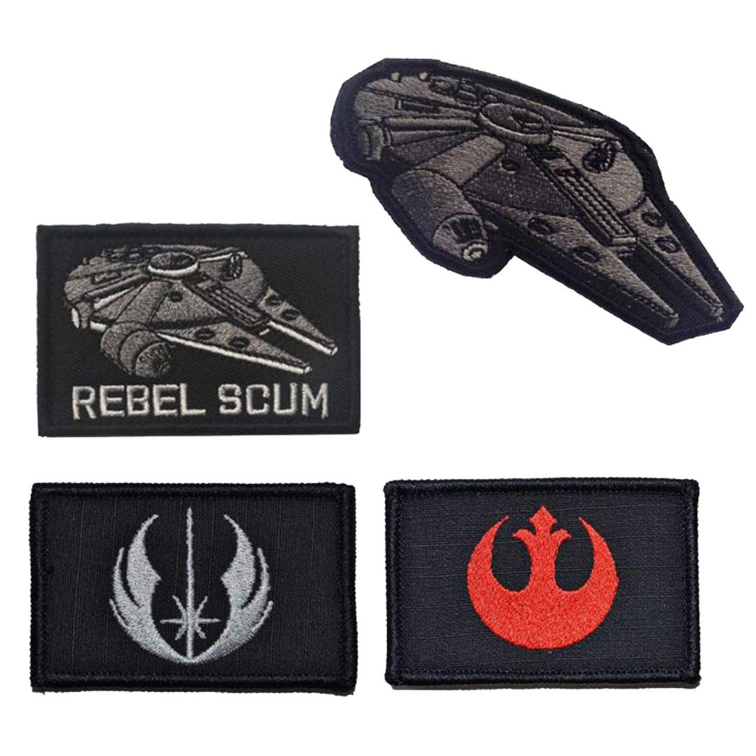 Buy now 4 Pieces Embroidered Morale Hook and Loop Fastener Tactical Patches at indiglob india