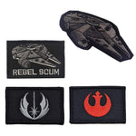 Buy now 4 Pieces Embroidered Morale Hook and Loop Fastener Tactical Patches at indiglob india