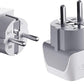 Buy now Ceptics Schuko Germany, France Plug Adapter, Dual Input - Ultra Compact Light Weight - Usa to Russia, South Korea Travel Adaptor Plug - Type E/F (3 Pack) at indiglob india