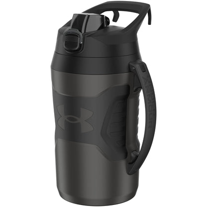 Buy now Under Armour Half Gallon Water Bottle Insulated, 64oz Insulated Water Bottle with Handle, Fence Hook, Leak Resistant, for Baseball, Football & More, Academy/Black Jet Grey Black at indiglob india