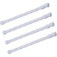 Tension Rods, 4 Pack 15.7-28 Inches Adjustable Spring Steel Cupboard Bars Tension Curtain Rod Shower Rod Extendable Width