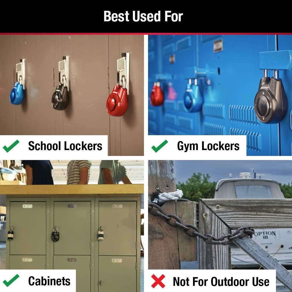 Buy now Master Lock Directional Combination Lock, Set Your Own Directional Lock, Combination Lock for Gym and School Lockers, 1500iD Colors May Vary at indiglob india