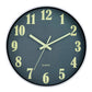 Buy now JoFomp Glow in The Dark Clock, 12 Inch Modern Silent Non Ticking Wall Clocks Battery Operated, Night Light Wall Clock for Living Room Decor, Wall Clock Decorative for Kitchen Bedroom (Green) Gray 12 Inch at indiglob india
