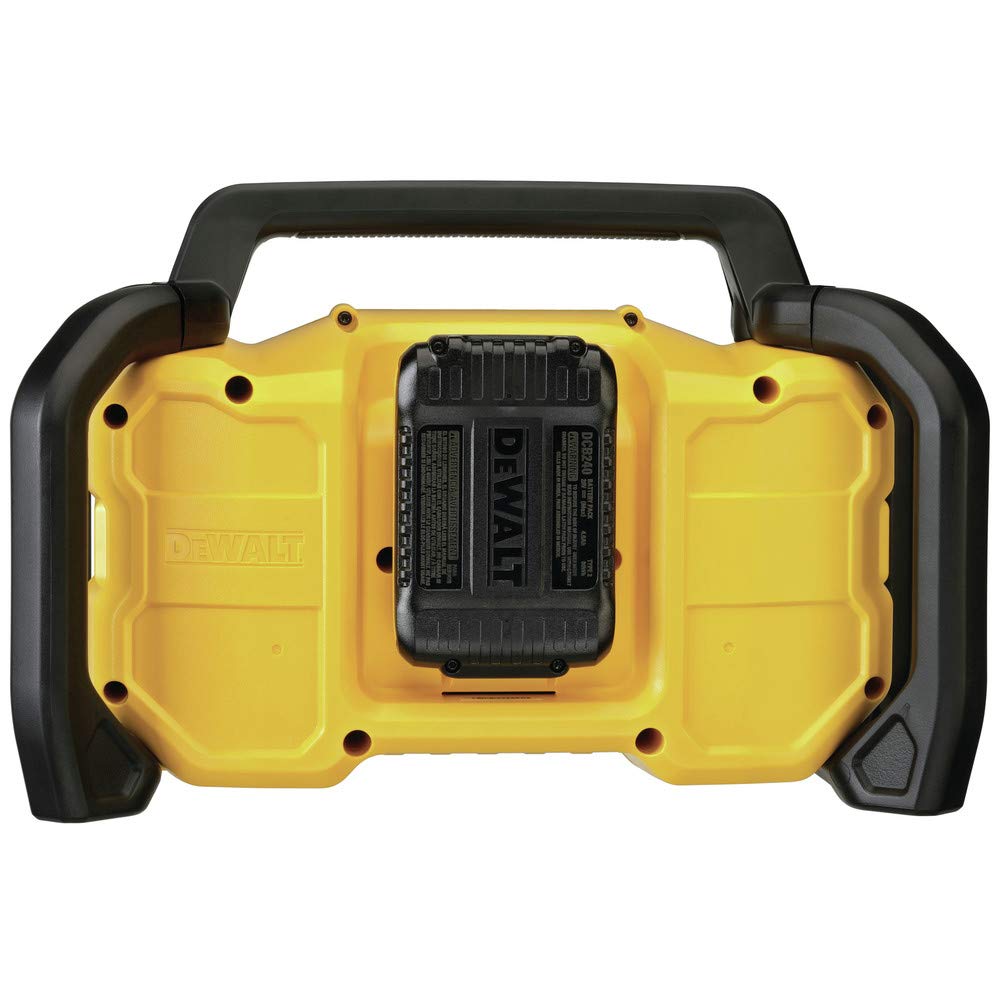 Buy now DEWALT 12V/20V MAX Portable Bluetooth Radio, Cordless, 100 ft Range, 3.5” Subwoofers, Jobsite (DCR028B) at indiglob india