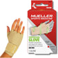 MUELLER Sports Medicine Compression Glove for Men and Women, Hand & Wrist Pain Relief Support, Ideal for Carpal Tunnel, Arthritis, Fits Right or Left, Beige