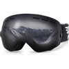 EXP VISION Snowboard Ski Goggles Men Women Youth, Anti Fog OTG Winter Snow Goggles Spherical Detachable Lens - Black
