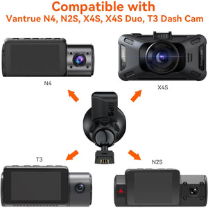 VANTRUE N4, N2S, X4S, N1 Pro(2023), T3 Dash Cam GPS Receiver Module Type C USB Port Car Suction Cup Mount for Windows and Mac