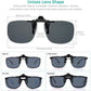 Polarized Unisex Clip on Flip up Sunglasses over Prescription and Reading Glasses Frames