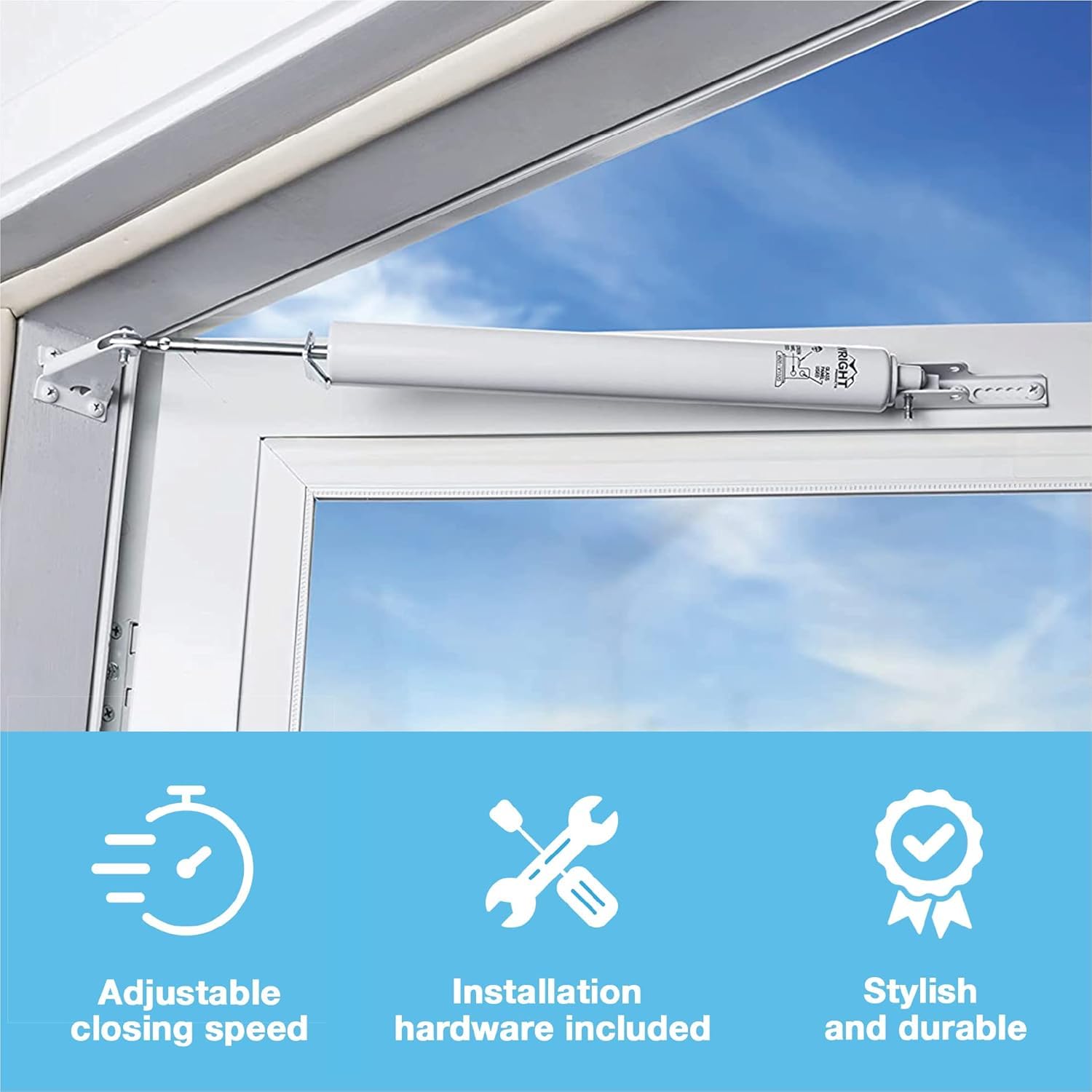 Buy now Wright Products - Standard Duty Pneumatic Screen and Storm Door Closer, White at indiglob india