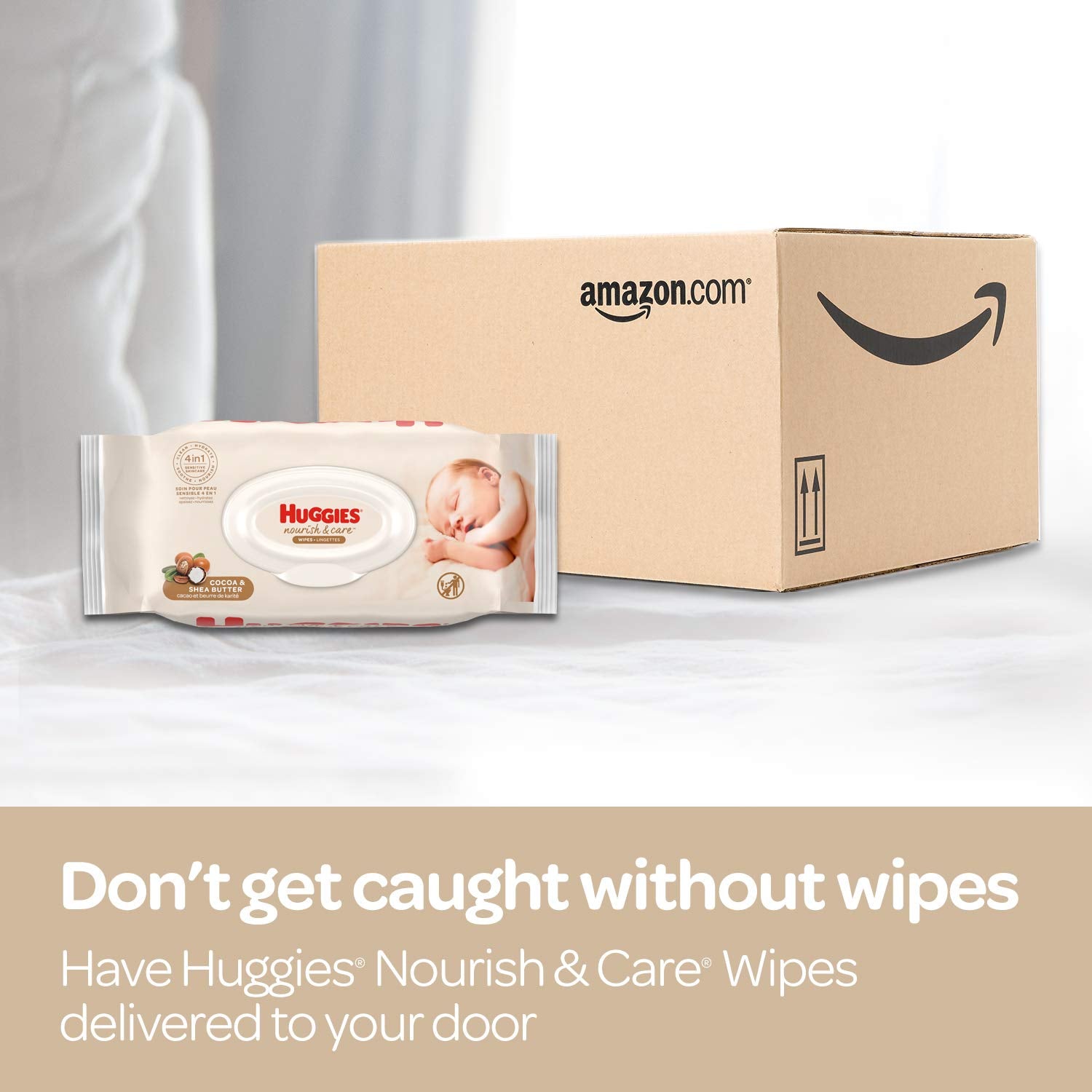 Buy now HUGGIES Nourish Care Baby Wipes Sensitive Skincare Scented WaterBased FlipTop Pack, 56 Count at indiglob india