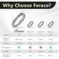 Feraco Mens Magnetic Bracelet Titanium Steel Magnet Therapy Bracelets with Sizing Tool, Silver