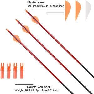 Archery 30Inch Carbon Arrow Practice Hunting Arrows with Removable Tips for Compound & Recurve Bow