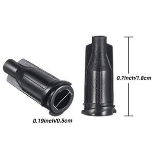 Gejoy 250 Pack Syringe Tip Caps Dispensing Needle Tip Cap (Black)