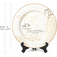 50th Anniversary Wedding Gifts for Couples Parents - 50 Year Marriage Plate with 24k Gold Foil, Golden Keepsake Gift, Ceramic 9 inch