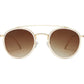 SOJOS Retro Vintage Round Polarized Sunglasses for Women Men Small Double Bridge Circle Sunnies SJ1104