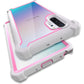 Case for Samsung Galaxy Note 10 Plus Case with Screen Protector, Full Body Protective Hybrid Dual Layer Shockproof Acrylic Back Case Cover for Galaxy Note 10 Plus 5G 6.8 inch (White Pink)