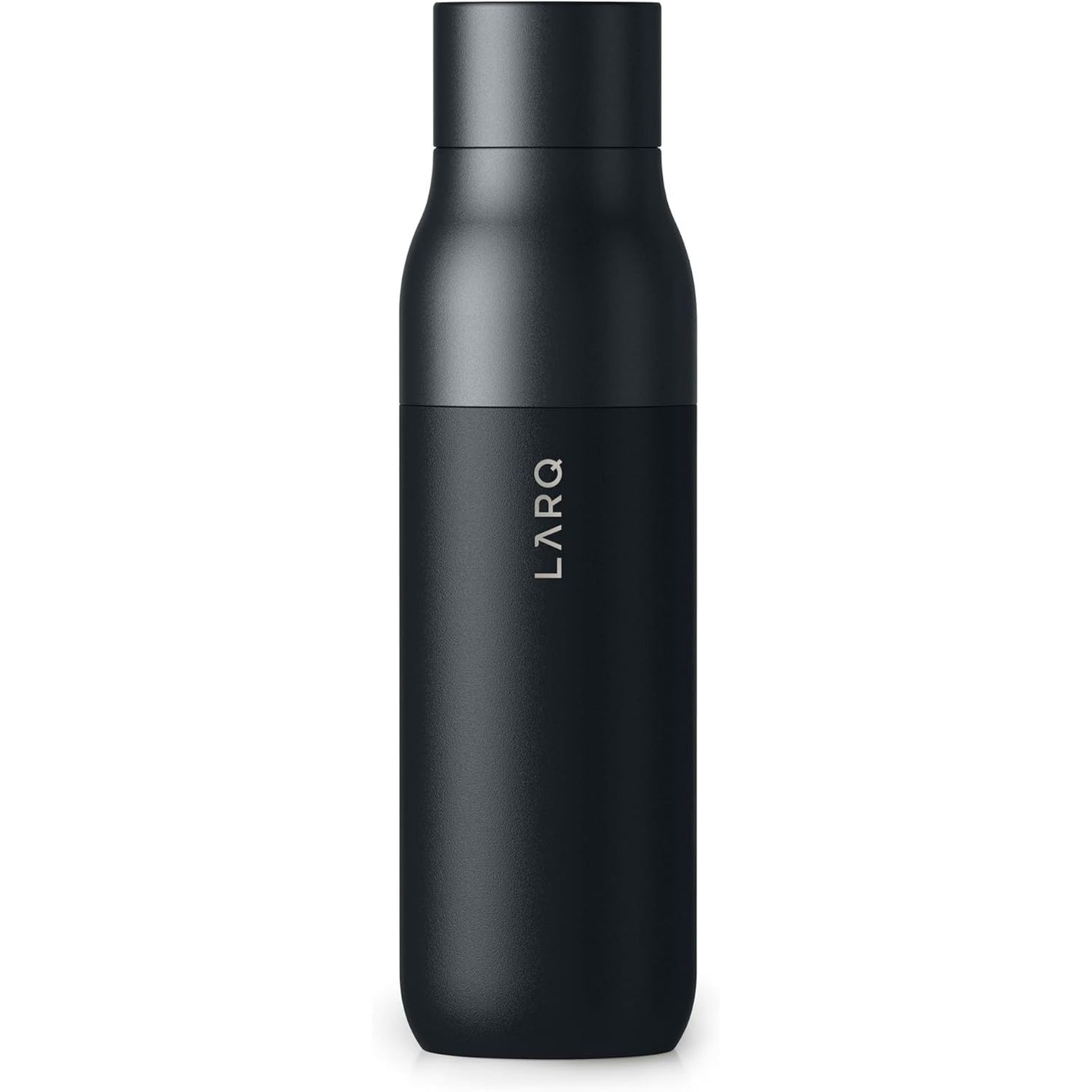 LARQ Bottle Twist Top 17 oz - Insulated Stainless Steel Water Bottle | BPA Free | Reusable Water Bottle for Camping, Office, and Travel | Keep Drinks Cold and Hot, Obsidian Black