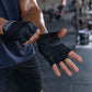 Harbinger Power Non-Wristwrap Workout Weightlifting Gloves with StretchBack Mesh and Leather Palm