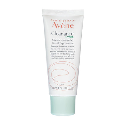 Avène Cleanance HYDRA Soothing Cream, Rich Moisturizer, Adjunctive Care for Drying Acne Treatments, 1.3 Oz