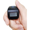 Rechargeable Silent Finger Counter 6 Channels Digital Tasbih Tally Clicker with LED for Prayer Knitting Sports Gift - Black X