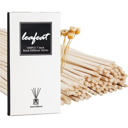 100PCS Reed Diffuser,7 Inch Aromatherapy Diffuser Black Fiber Sticks-Black Reed Diffuser Sticks for Home Office Spa and Bedroom