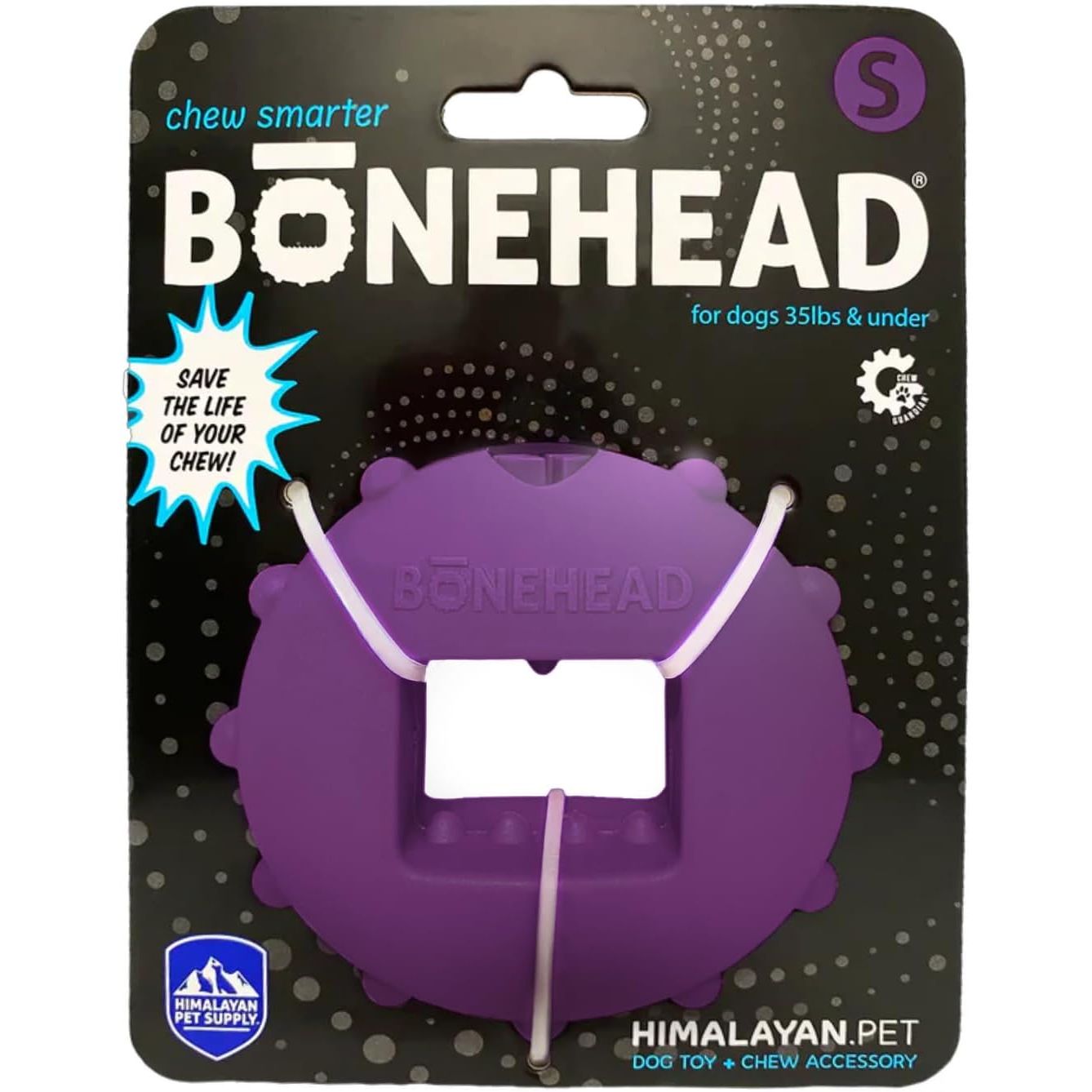 Himalayan Dog Chew Bonehead, Small Dog Chew Holder, Secures Yak Chews and Bully Sticks, Durable Nylon Dog Treat Holder, Safe Chew Toy for Puppies and Small Dogs, Safe Chewing Accessory, 1 Dog Toy