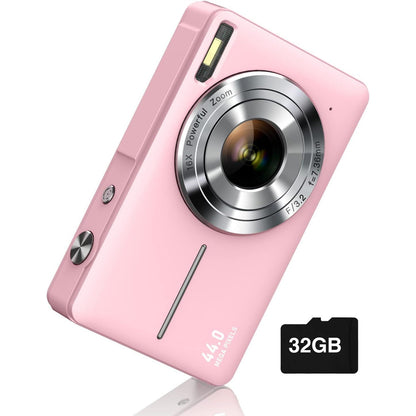 Digital Camera, FHD 1080P Digital Point and Shoot Camera with 16X Zoom Anti Shake, Compact Small Camera for Boys Girls Kids