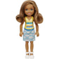 Barbie Chelsea Doll (6-inch Brunette) Wearing Skirt with Cloud Print and White Shoes, Gift for 3 to 7 Year Olds