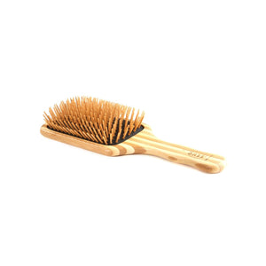 Bass Brushes | The Green Brush | Bamboo Pin + Bamboo Handle Hair Brush | Large Paddle