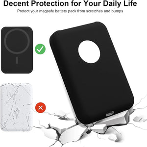 Buy now Protective Case for Apple Magsafe Battery Pack, Silicone Skin Cover Compatible with Magsafe Power Bank Holder, Lightweight Soft MagSafe Portable Charger Case Shockproof Anti-Scratch(Black) at indiglob india