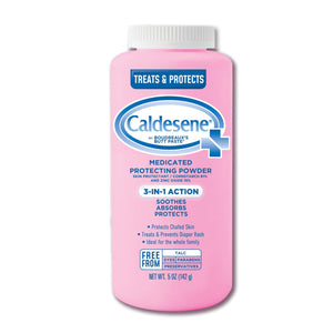 Caldesene Medicated Protecting Body Powder with Zinc Oxide and Cornstarch, Talc-Free Baby Powder Soothes & Protects, 5 Oz.