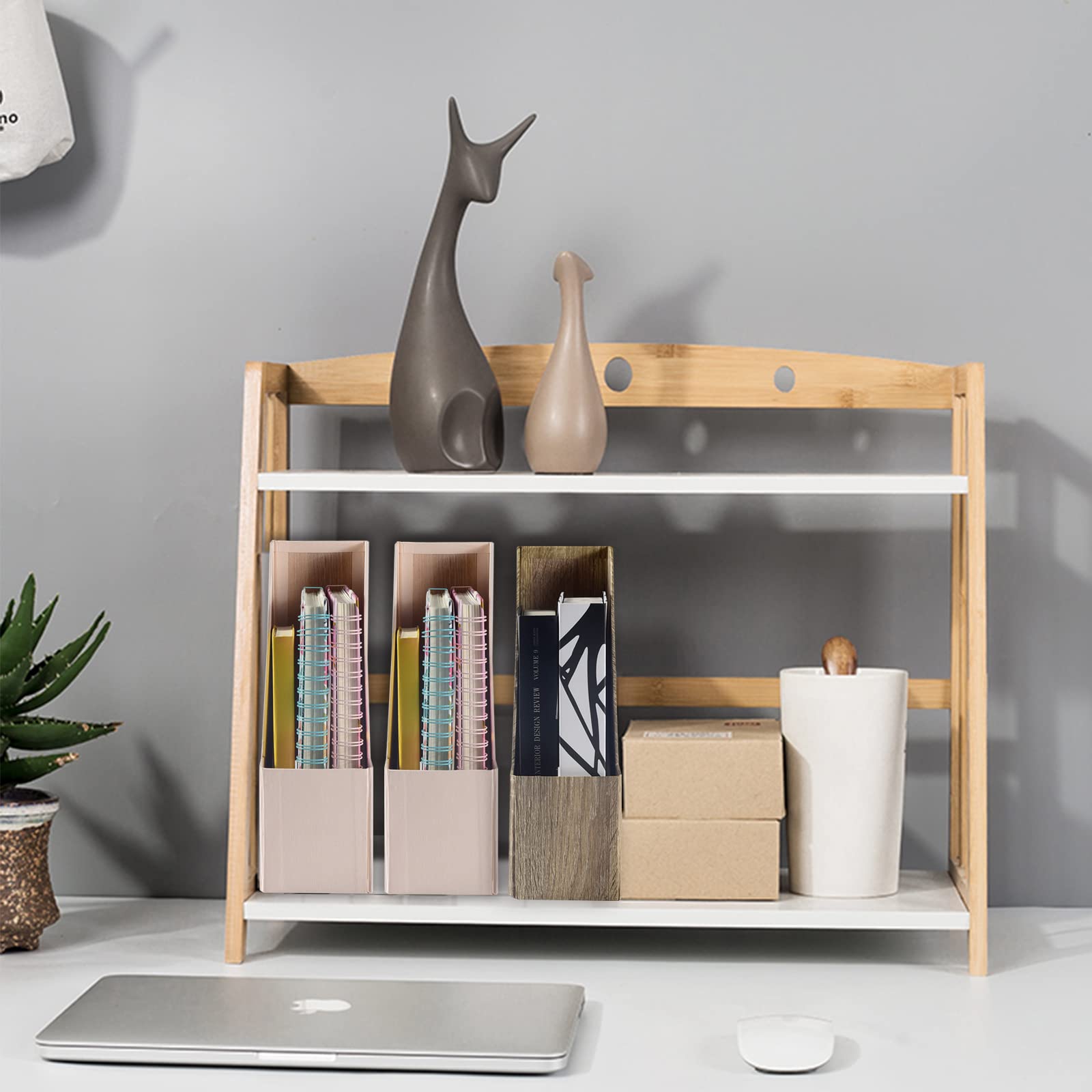 Buy now SUIN 2 Pack Magazine-Holders Magazine File-Organizer-Boxes Sturdy Cardboard Magazine File Folder-Holder for Home/Office Desk Organizer and Decor, Pack of 2, PH201 (Natural Pink) at indiglob india