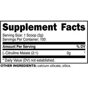 PrimaForce L-Citrulline Malate Powder, Unflavored Pre Workout Supplement, 200 Grams - Boosts Energy, Aids Recovery, Enhances Strength Performance – Vegan, Non-GMO