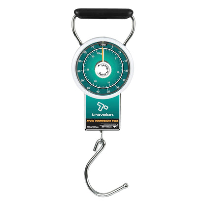 Travelon Stop and Lock Luggage Scale with Tape Measure