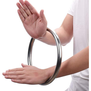 HYOUT Wing Chun Stainless Ring Yewen Sau Sticky Hand Strength Training Tsun Siu Lum Kung Fu Self Defense