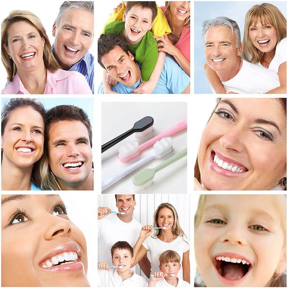 12PCS Extra Soft Toothbrush Adult Teen Manual Micro Nano Toothbrushes 20,000 Bristles for Sensitive Gums Fragile Teeth Oral Gum Recession - My Store