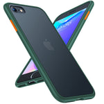 Buy now TORRAS Tough Shockproof for iPhone 13 Pro Case, [Military-Grade Drop Tested] Ultra-Durable Matte Hard PC Back with Soft Silicone Edge Slim Protective for iPhone 13 Pro Phone Case,Translucent Black iPhone SE 4.7" Green at indiglob india