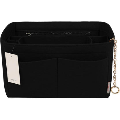 Purse Organizer Insert, Felt Purse Organizer with Zipper and Sewn Bottom Insert, Fit Speedy Neverfull Graceful,6 Sizes