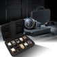 Comecase 10 Slots Watch Box Organizer/Men Watch Display Storage Case Fits All Watches up to 42mm with Extra 4 Pocket (Black)