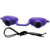 Super Sunnies Evo Flexible Tanning Bed Goggles UV Eye Protection Black Glasses, FDA Compliant - Purple
