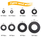 500Pcs Nylon Flat Washer Assortment Set, Washers Metric Sealing Spacer Gasket Ring Washers Set, 8 Sizes - M2, M2.5, M3, M4, M5, M6, M8, M10 (Black)