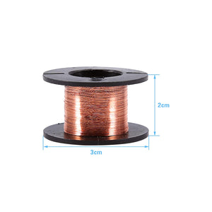 5 Rolls/Set 12m Copper Wire Enameled Wire Copper Winding Wire Enameled Repair Wire 0.004" Diameter